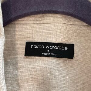 naked wardrobe Beige linen Jacket oversized new